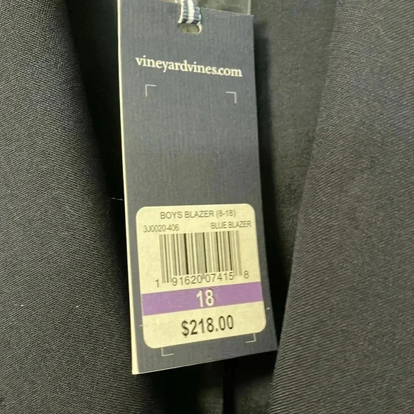 NWT Vineyard Vines 100% virgin wool navy gold buttons blazer - Picture 8 of 10